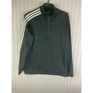 Adidas Womens Track Jacket Black Size Large Long Sleeve 1/4 Zip